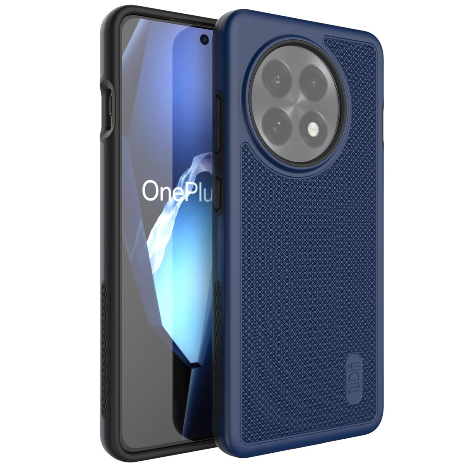 TUDIA Indigo Blue MergeGrip Case for OnePlus 13R 5G (2025) with Military Grade Drop Protection and Raised Edges

