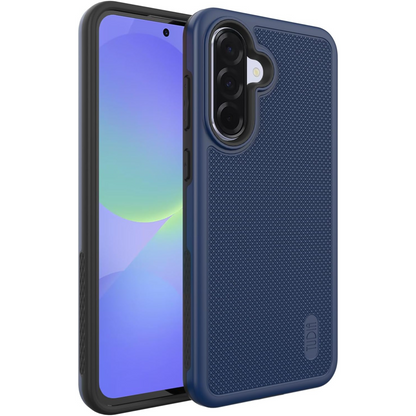 TUDIA blue MergeGrip case for Samsung Galaxy A36 5G (2025) with raised edge protection and military-grade drop defense