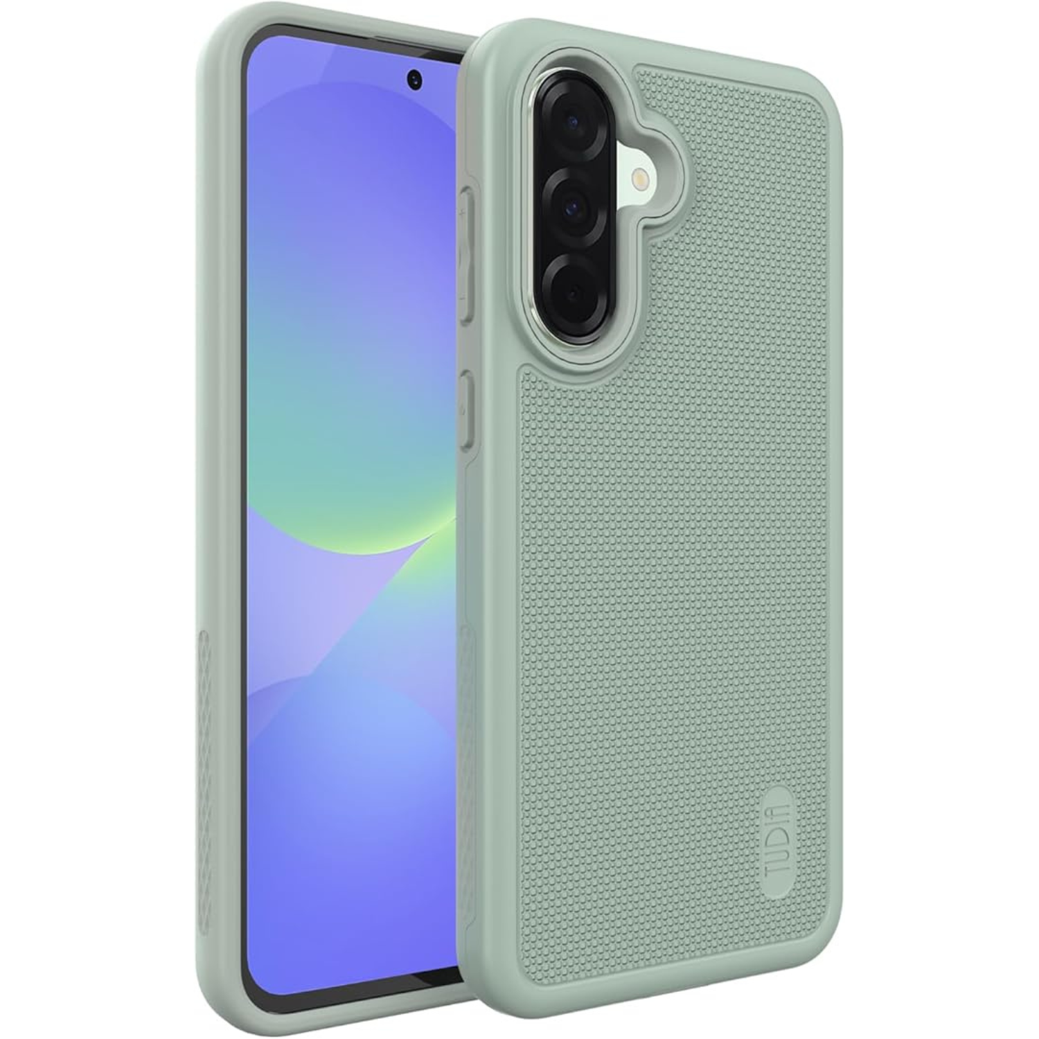 TUDIA green lily MergeGrip case for Samsung Galaxy A36 5G (2025) with raised edge protection and military-grade drop defense