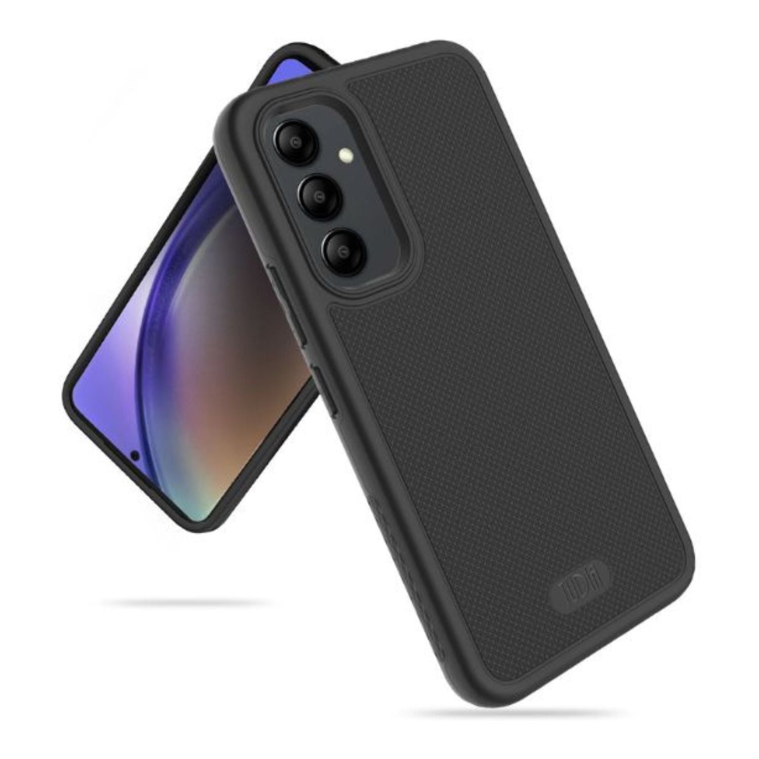 TUDIA MergeGrip Heavy Duty DualShield Case for Samsung Galaxy A54 5G in Matte Black, offering shockproof protection and enhanced grip