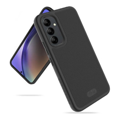 TUDIA MergeGrip Heavy Duty DualShield Case for Samsung Galaxy A54 5G in Matte Black, offering shockproof protection and enhanced grip