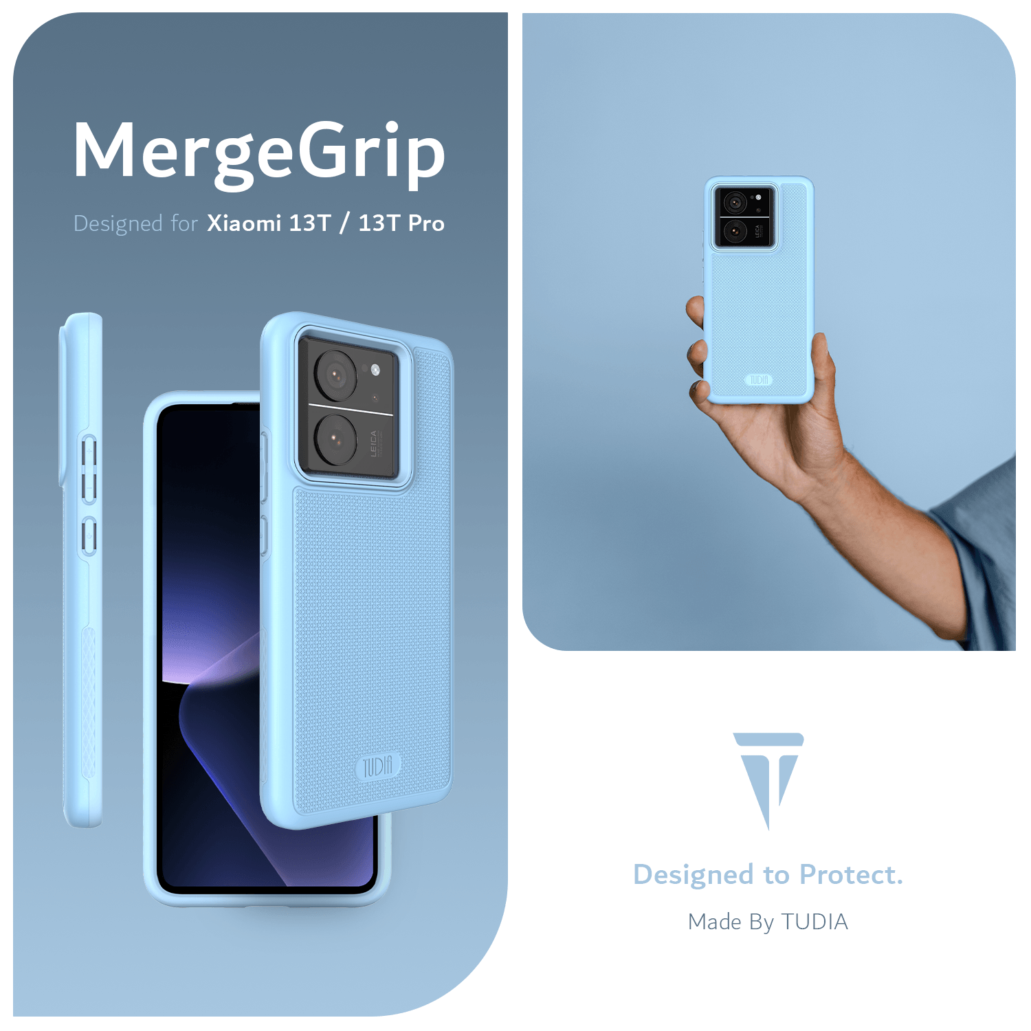 Cover Xiaomi 13T Pro / Redmi K60 Ultra Doppio Strato Rugged Blu Cover Xiaomi 13T Pro / Redmi K60 Ultra Doppio Strato Rugged Blu