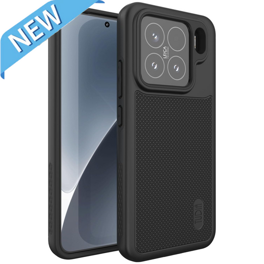 TUDIA MergeGrip Jet Black case for Xiaomi 15 5G – Military Grade, Raised Edge Protection, Enhanced Grip, Drop Tested (2025)

