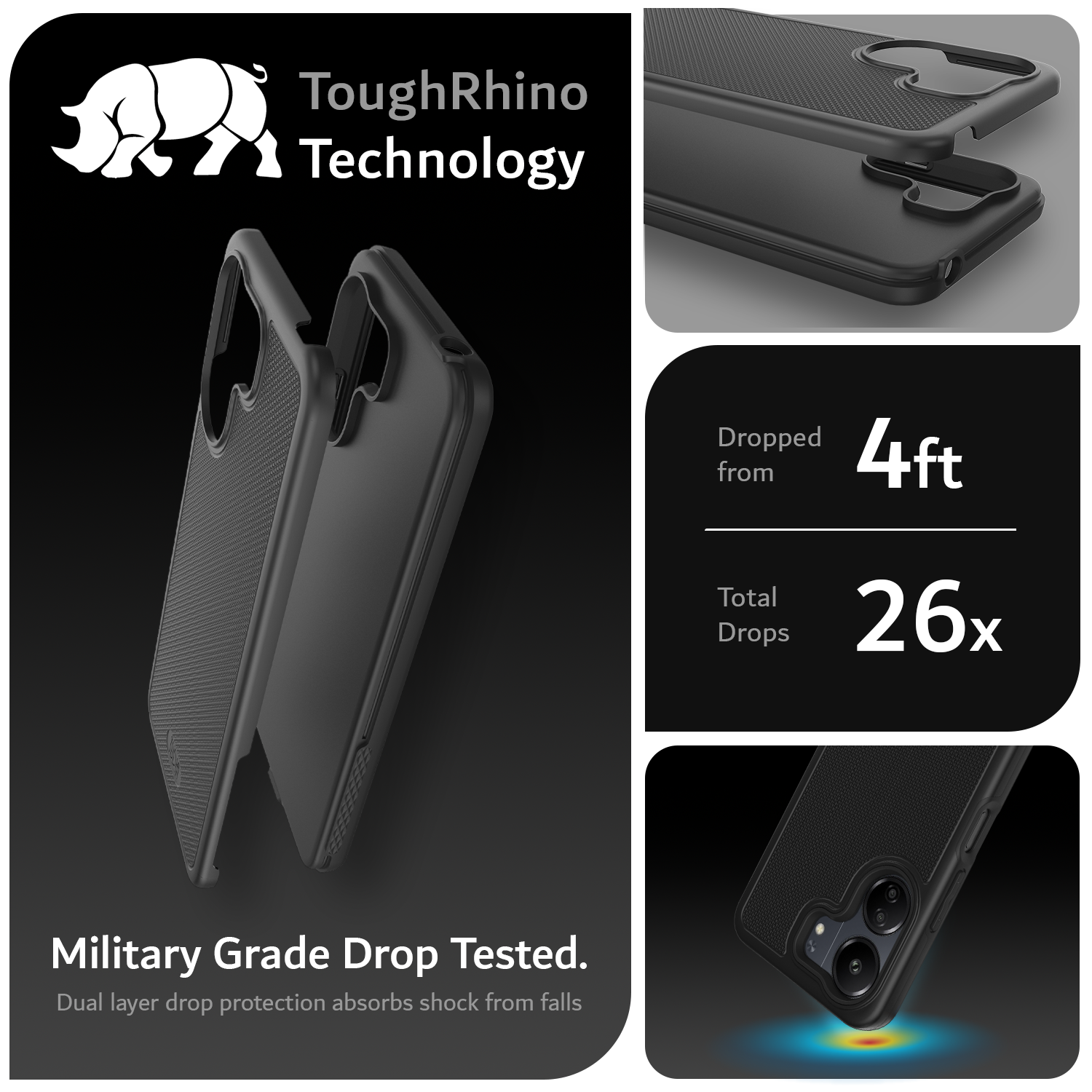 Xiaomi Redmi 13C / Xiaomi Poco C65 4G Case MergeGrip Heavy Duty - TUDIA Products