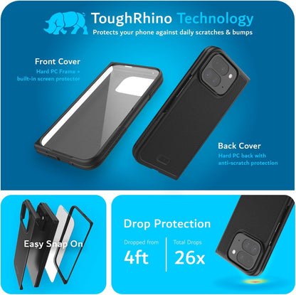 Google Pixel 9 Pro Fold Case (2024) MergeGrip Military Grade Dual Layer Protection with Built-in Screen Protector - Heavy Duty Case - TUDIA Products