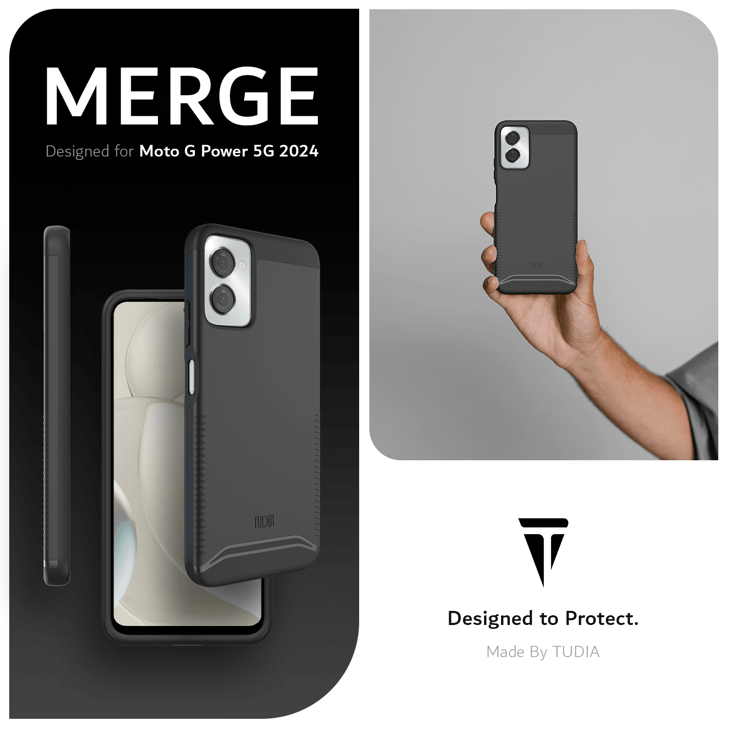Moto G Power 5G (2024) Case MergeGrip Heavy Duty - TUDIA Products