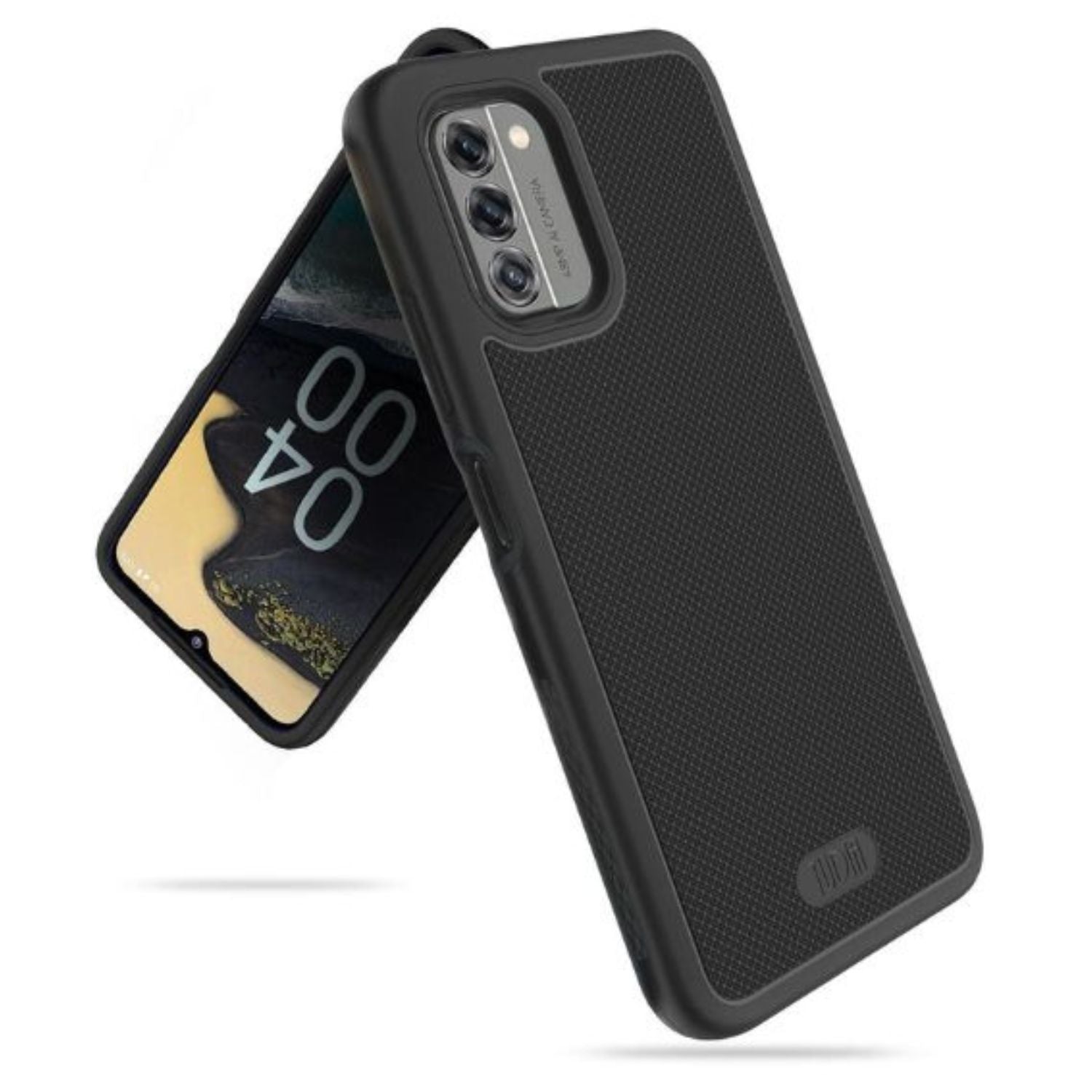 TUDIA MergeGrip Heavy Duty DualShield Case in Matte Black for Nokia G400 5G, providing rugged protection and enhanced grip