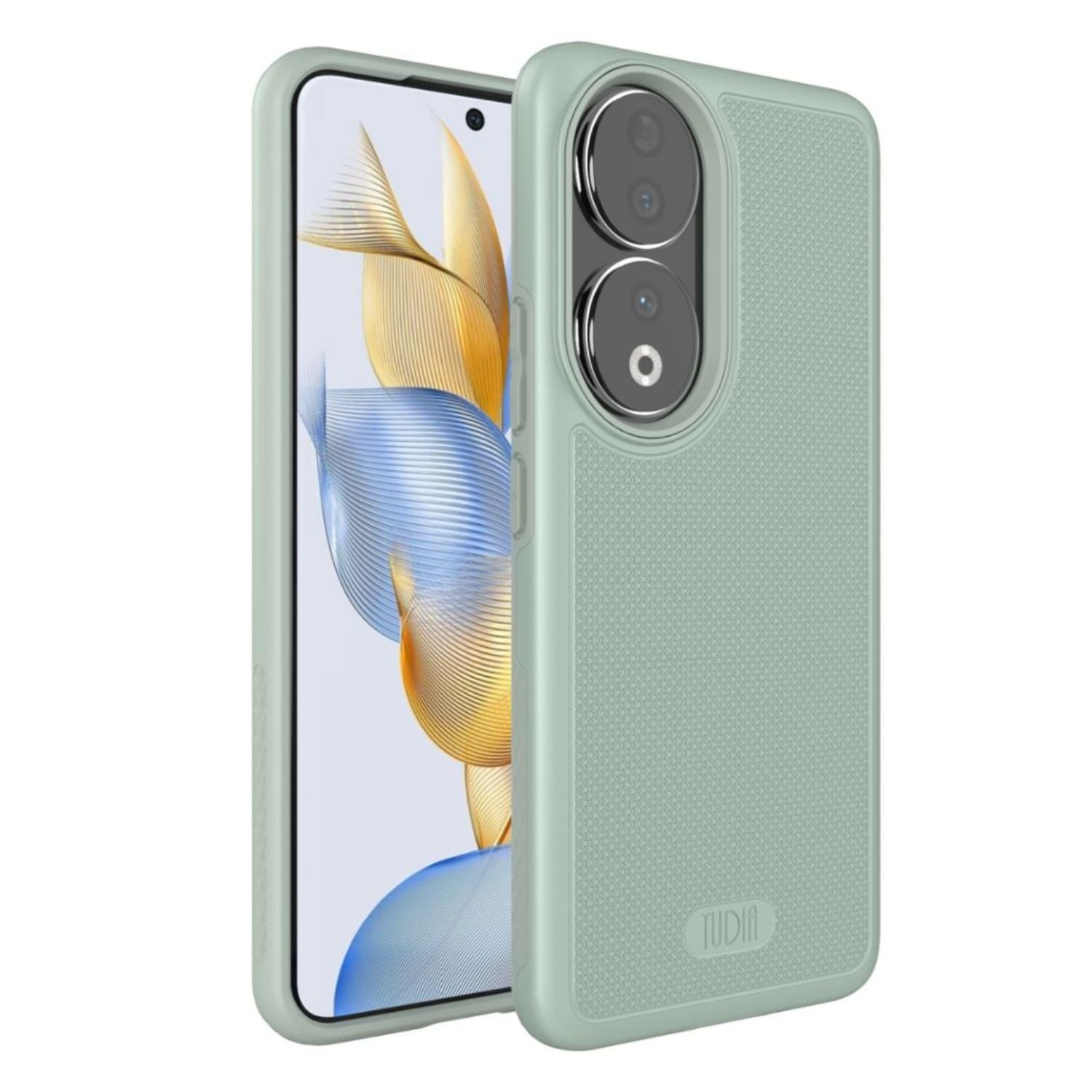 TUDIA MergeGrip Heavy Duty DualShield Case for Honor 90 in Green lily, offering rugged and durable protection with a non-slip grip