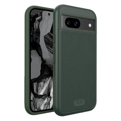 TUDIA MergeGrip pine green case for Google Pixel 8a, MagSafe compatible with built-in magnet, slim and shockproof design.