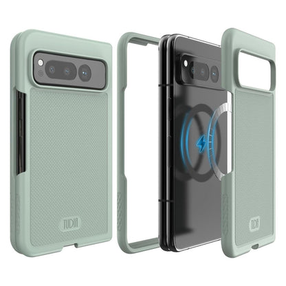TUDIA MergeGrip MagSafe Compatible Case for Google Pixel Fold in Green Lily – Slim, Shockproof, and Protective with Built-In Magnet