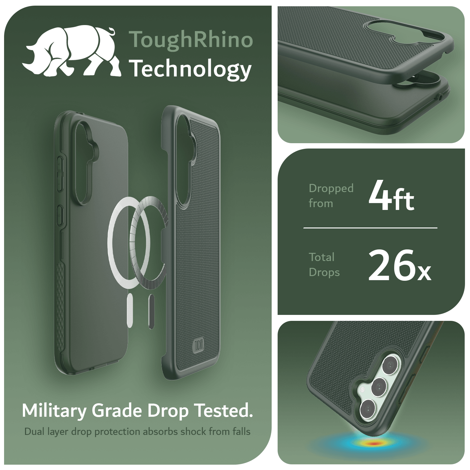 Samsung Galaxy S23 FE MagSafe Compatible Case MergeGrip with Built-In Magnet - TUDIA Products