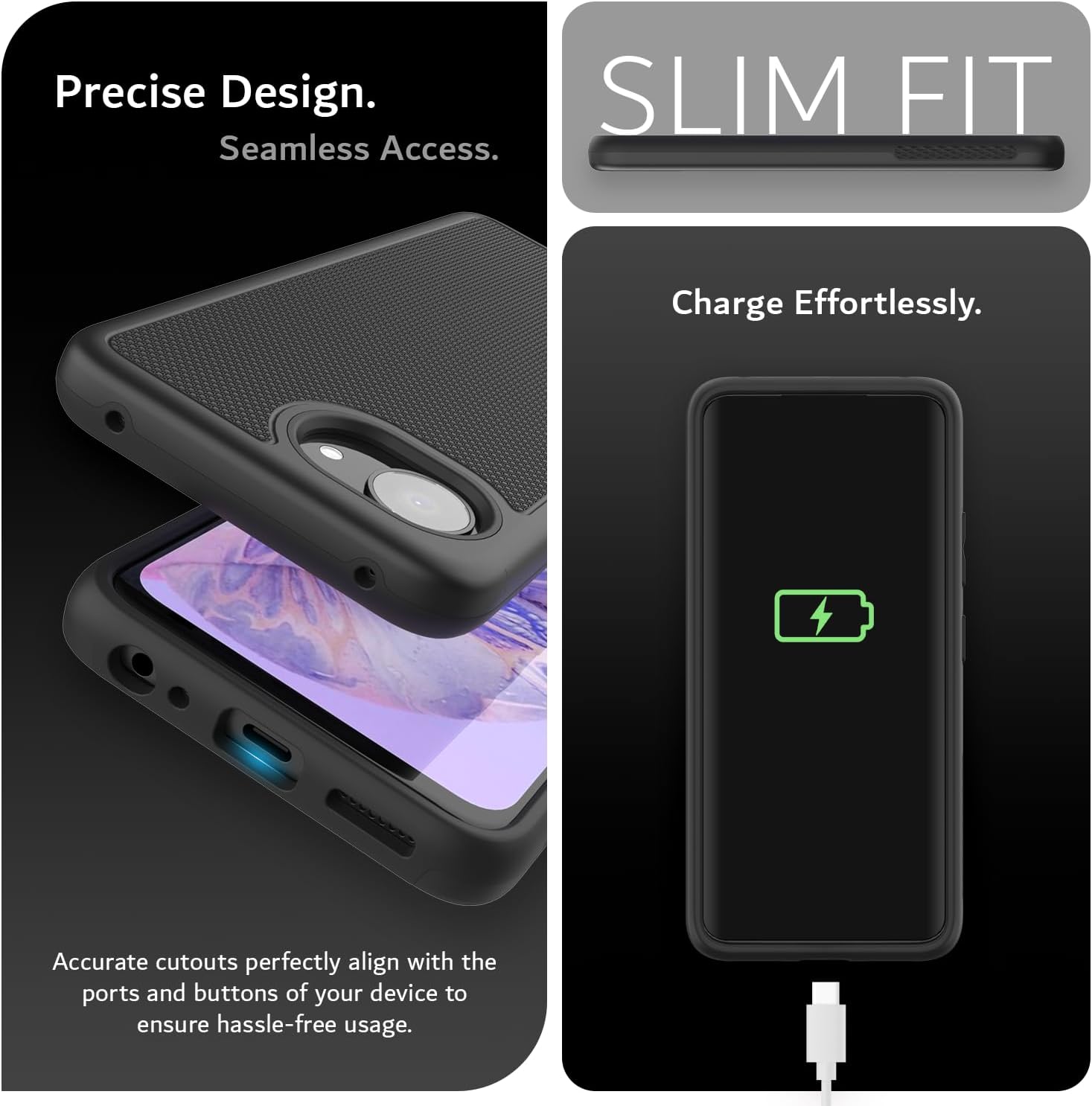 TUDIA MergeGrip rugged case for NUU X7 Plus – dual layer shockproof phone cover with precise cutouts and enhanced grip
