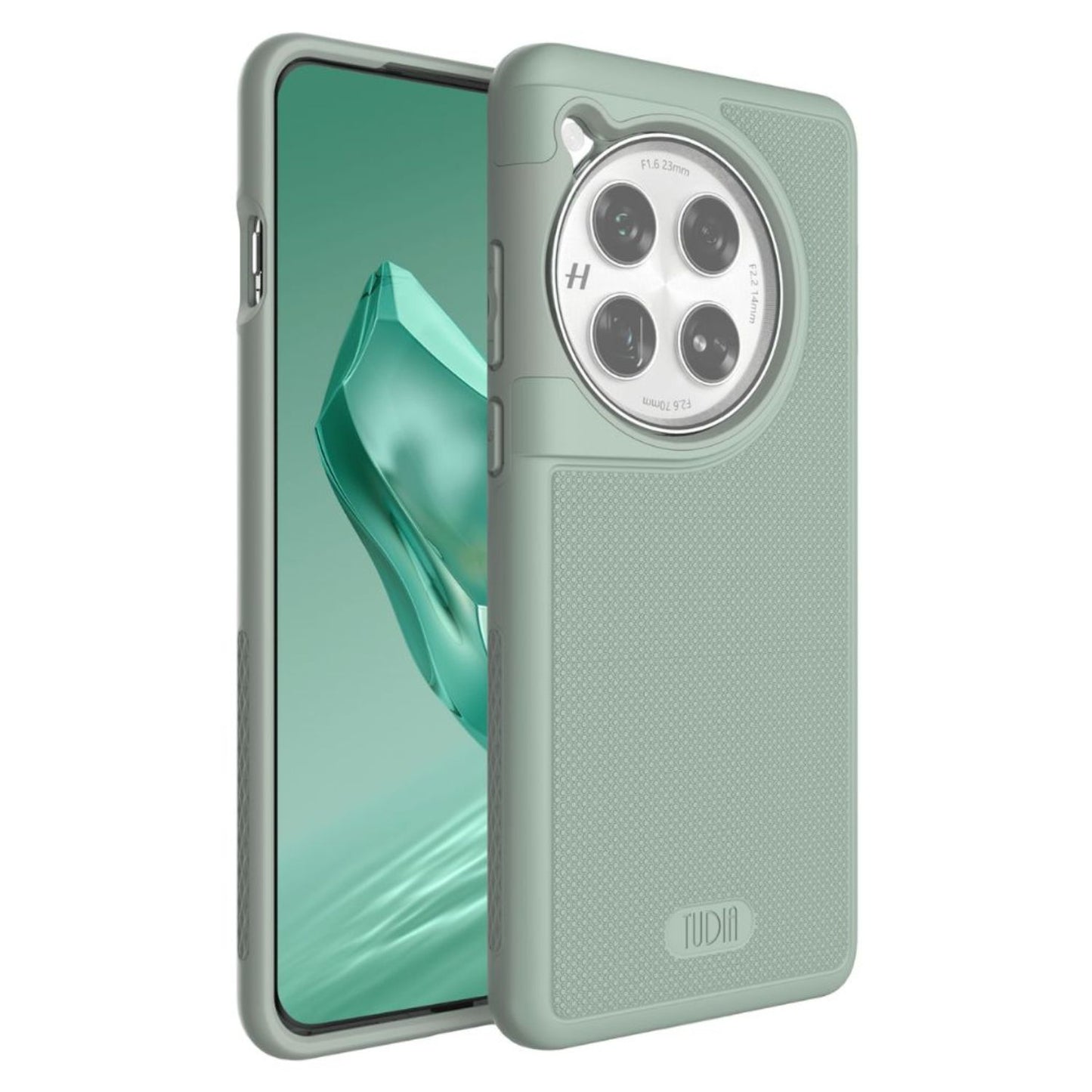 TUDIA MergeGrip MagSafe Compatible Case for OnePlus 12 in Green Lily with Built-In Magnet, Shockproof and Slim Design