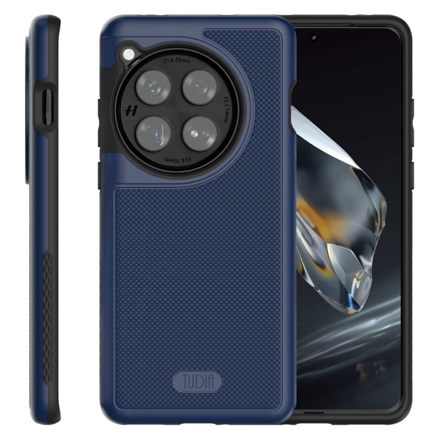 TUDIA MergeGrip MagSafe Compatible Case for OnePlus 12 in Indigo Blue with Built-In Magnet, Shockproof and Slim Design