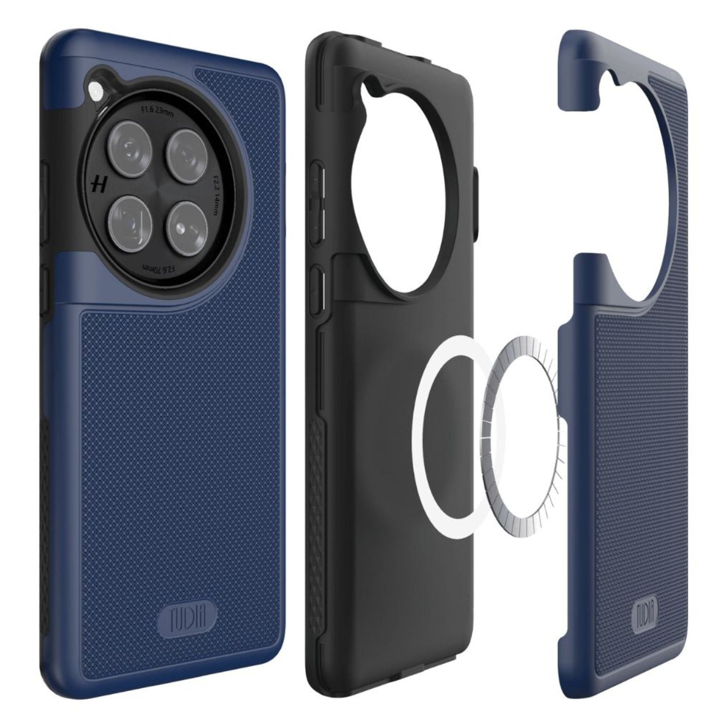 TUDIA MergeGrip MagSafe Compatible Case for OnePlus 12 in Indigo Blue with Built-In Magnet, Shockproof and Slim Design