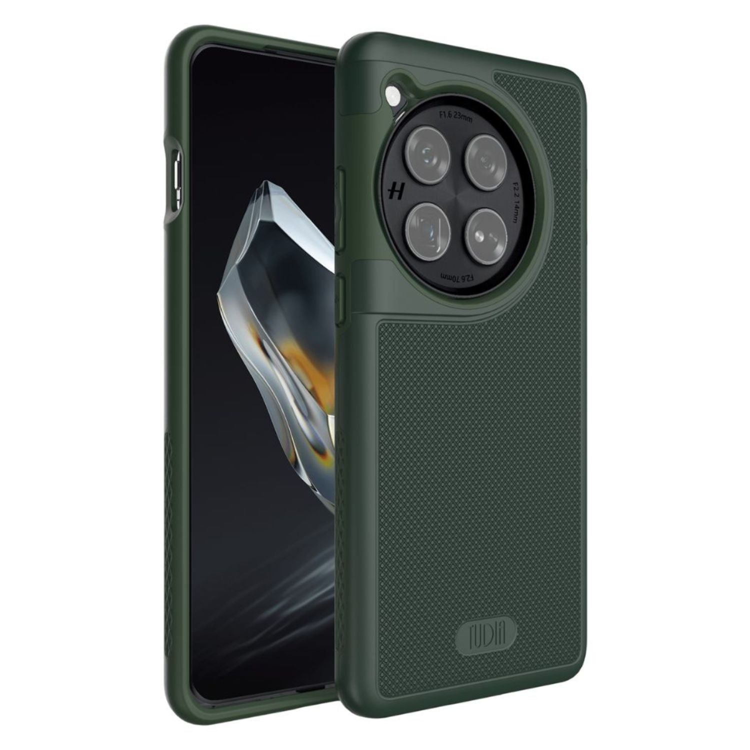 TUDIA MergeGrip MagSafe Compatible Case for OnePlus 12 in Pine Green with Built-In Magnet, Shockproof and Slim Design