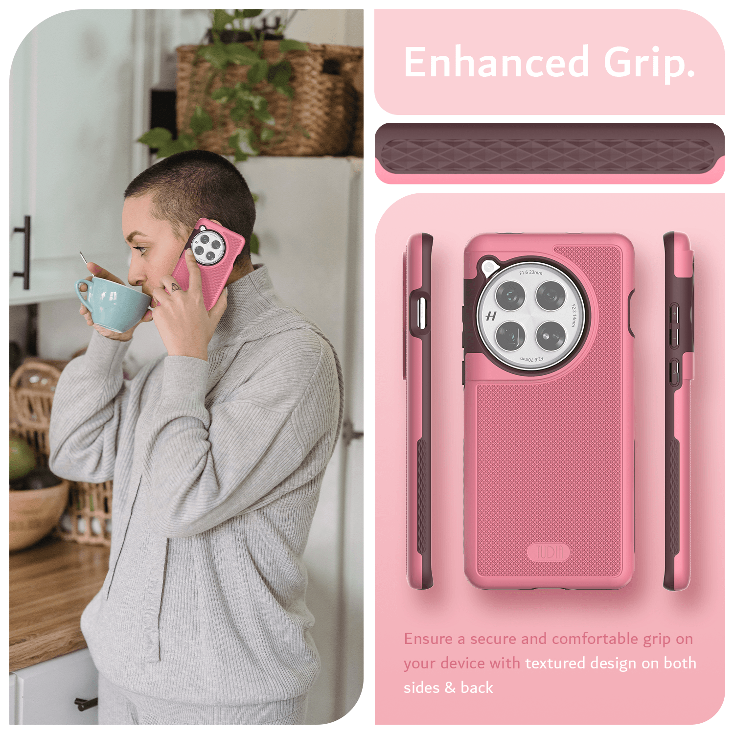 OnePlus 12 MagSafe Compatible Case MergeGrip with Built-In Magnet - TUDIA Products