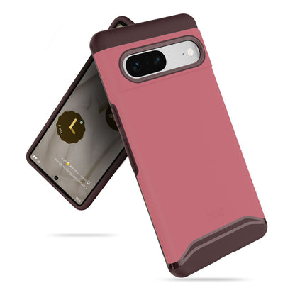 TUDIA Merge Dual Layer Protective Case for Google Pixel 7 in Smokey Pink, featuring a slim yet durable design for enhanced drop protection