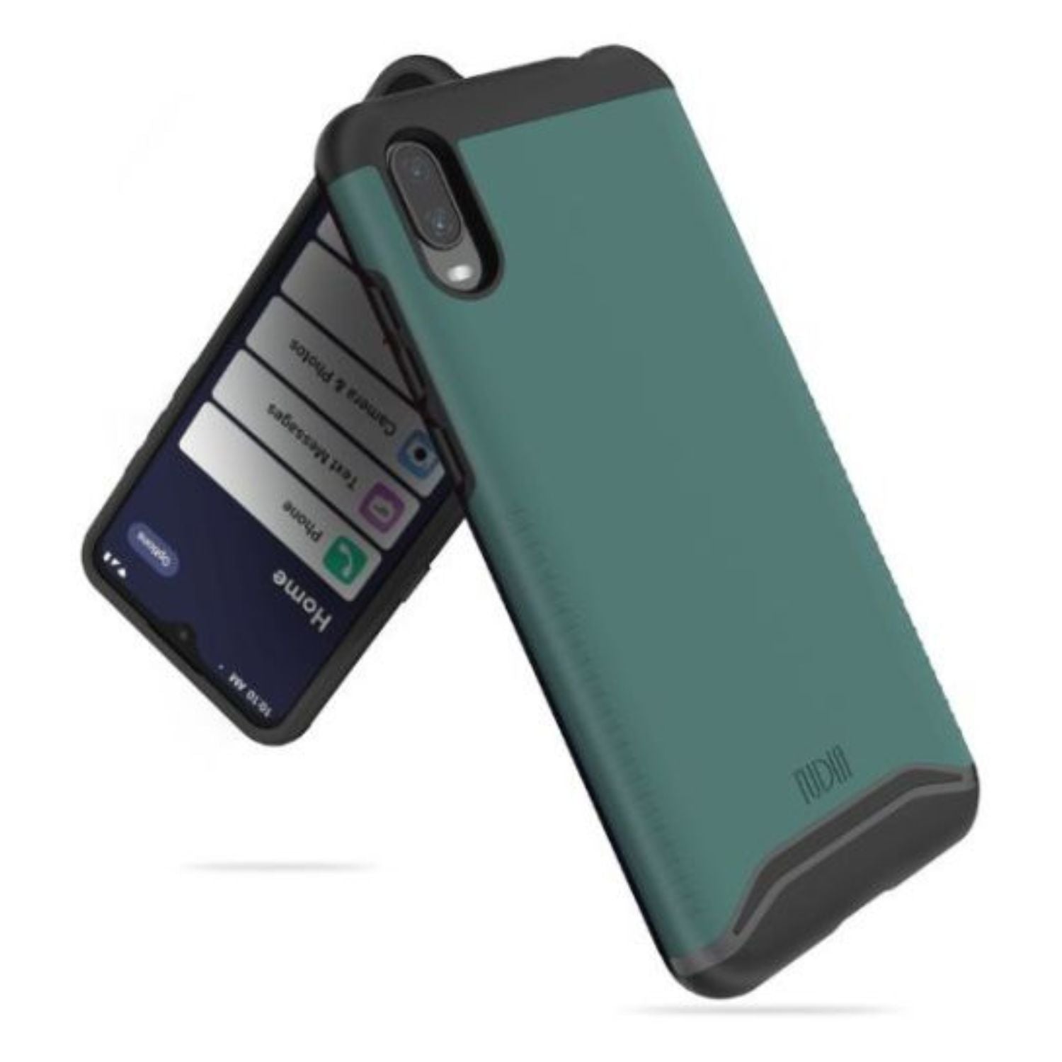 TUDIA Merge Heavy Duty Dual-Layer Case for Jitterbug Smart 3 in Hunter Green, providing shockproof protection and a sleek design