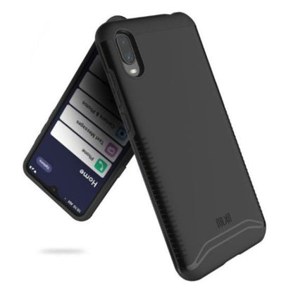 TUDIA Merge Heavy Duty Dual-Layer Case for Jitterbug Smart 3 in Matte Black, providing shockproof protection and a sleek design