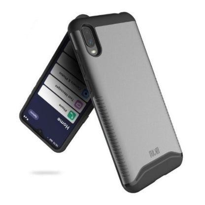 TUDIA Merge Heavy Duty Dual-Layer Case for Jitterbug Smart 3 in Metallic Slate, providing shockproof protection and a sleek design