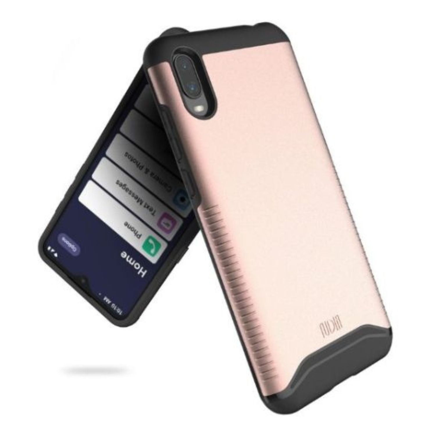 TUDIA Merge Heavy Duty Dual-Layer Case for Jitterbug Smart 3 in Rose Gold, providing shockproof protection and a sleek design