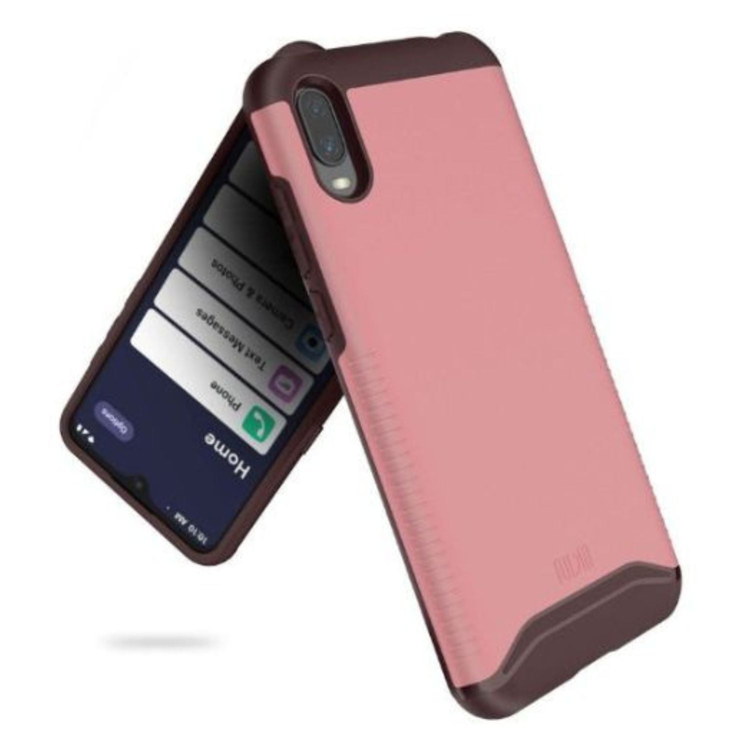 TUDIA Merge Heavy Duty Dual-Layer Case for Jitterbug Smart 3 in Smokey Pink, providing shockproof protection and a sleek design
