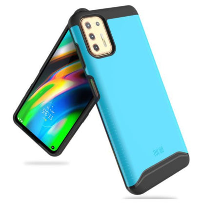 TUDIA Merge Heavy Duty Dual Layer Case for Motorola Moto G9 Plus in Blue – Rugged Protection