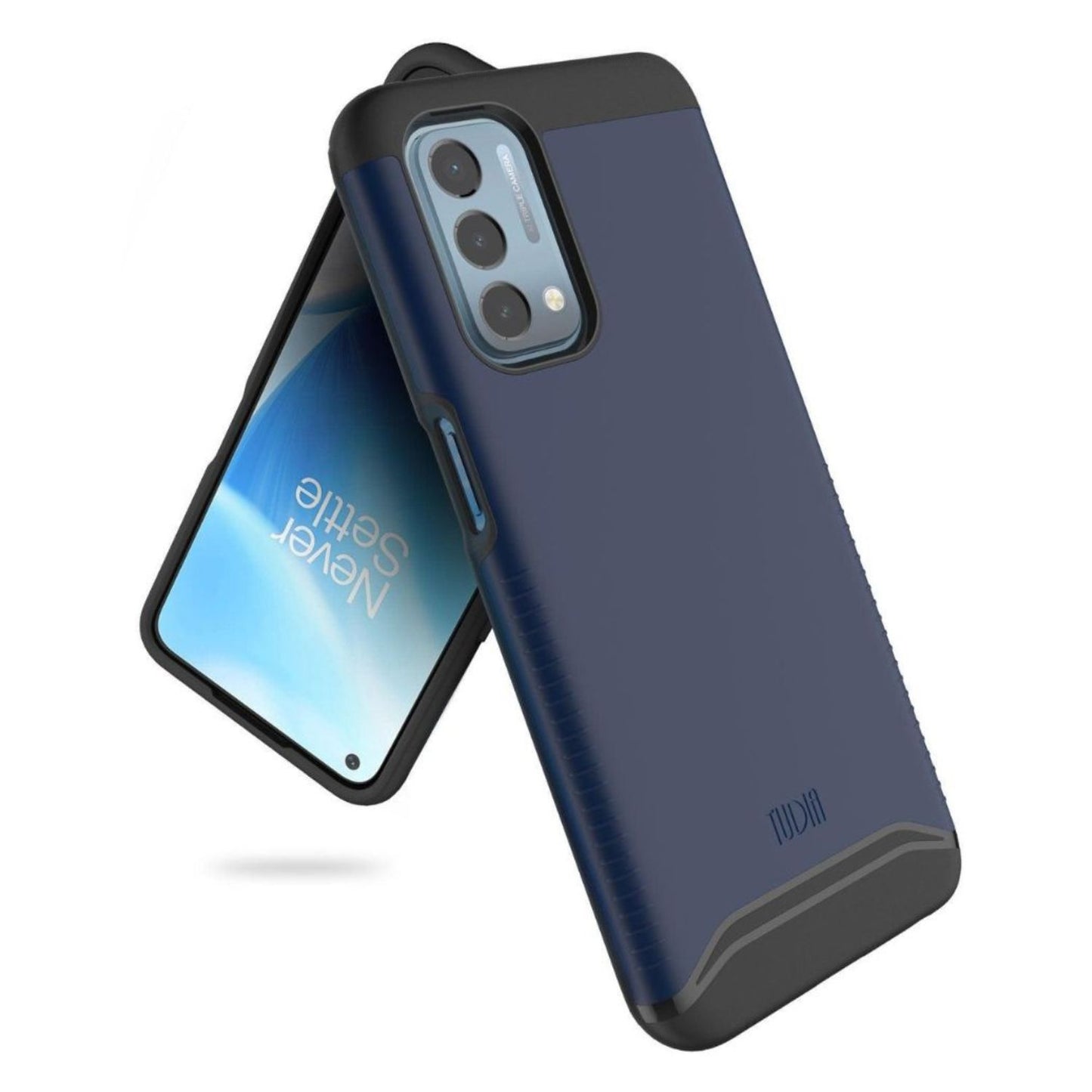 TUDIA Merge Indigo Blue case for OnePlus Nord N200 5G, featuring dual-layer heavy-duty protection