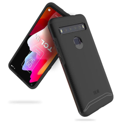 TUDIA Merge Heavy Duty Case for TCL 10L / TCL 10 Lite – Dual-Layer Rugged Protection, Matte Black