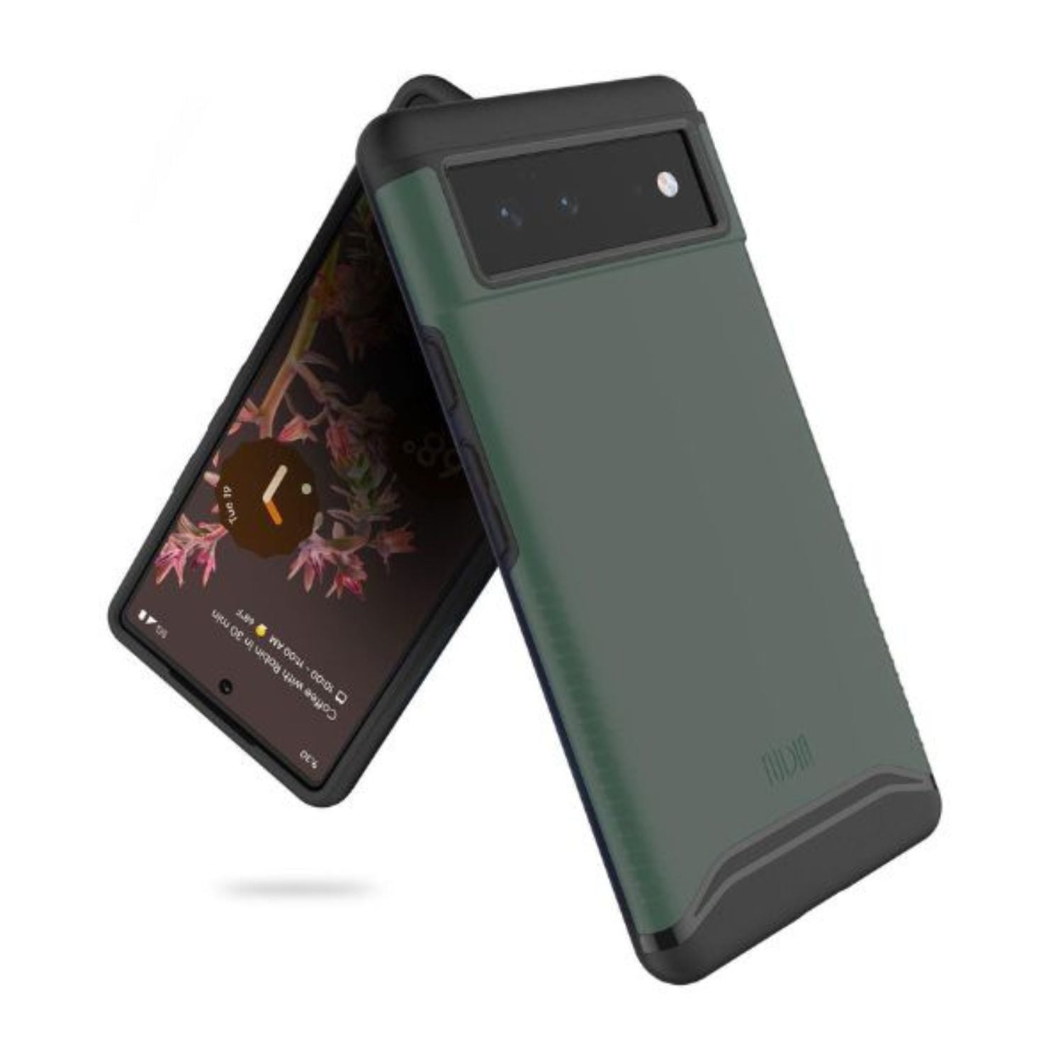 TUDIA Merge Dual Layer Heavy Duty Case for Google Pixel 6 in Hunter Green, shockproof and durable protection