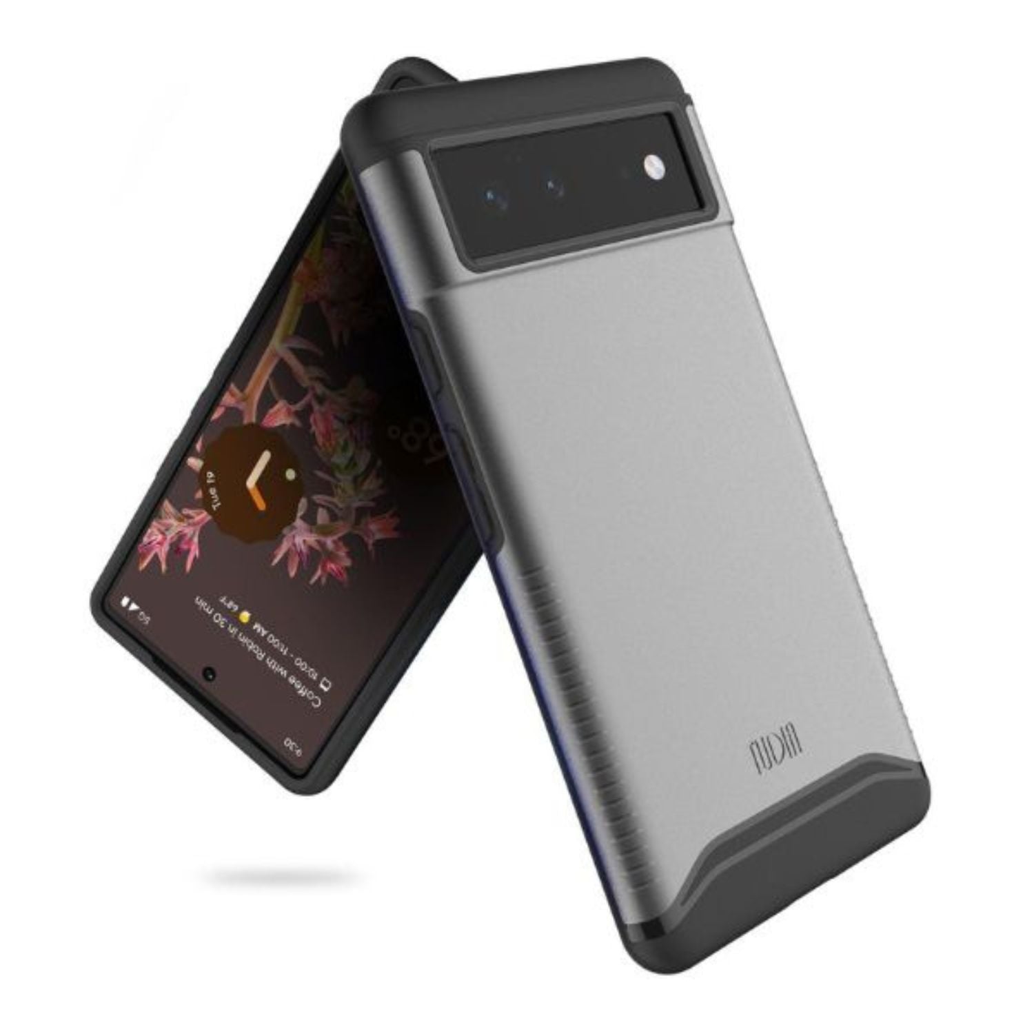 TUDIA Merge Dual Layer Heavy Duty Case for Google Pixel 6 in Metallic Slate, shockproof and durable protection