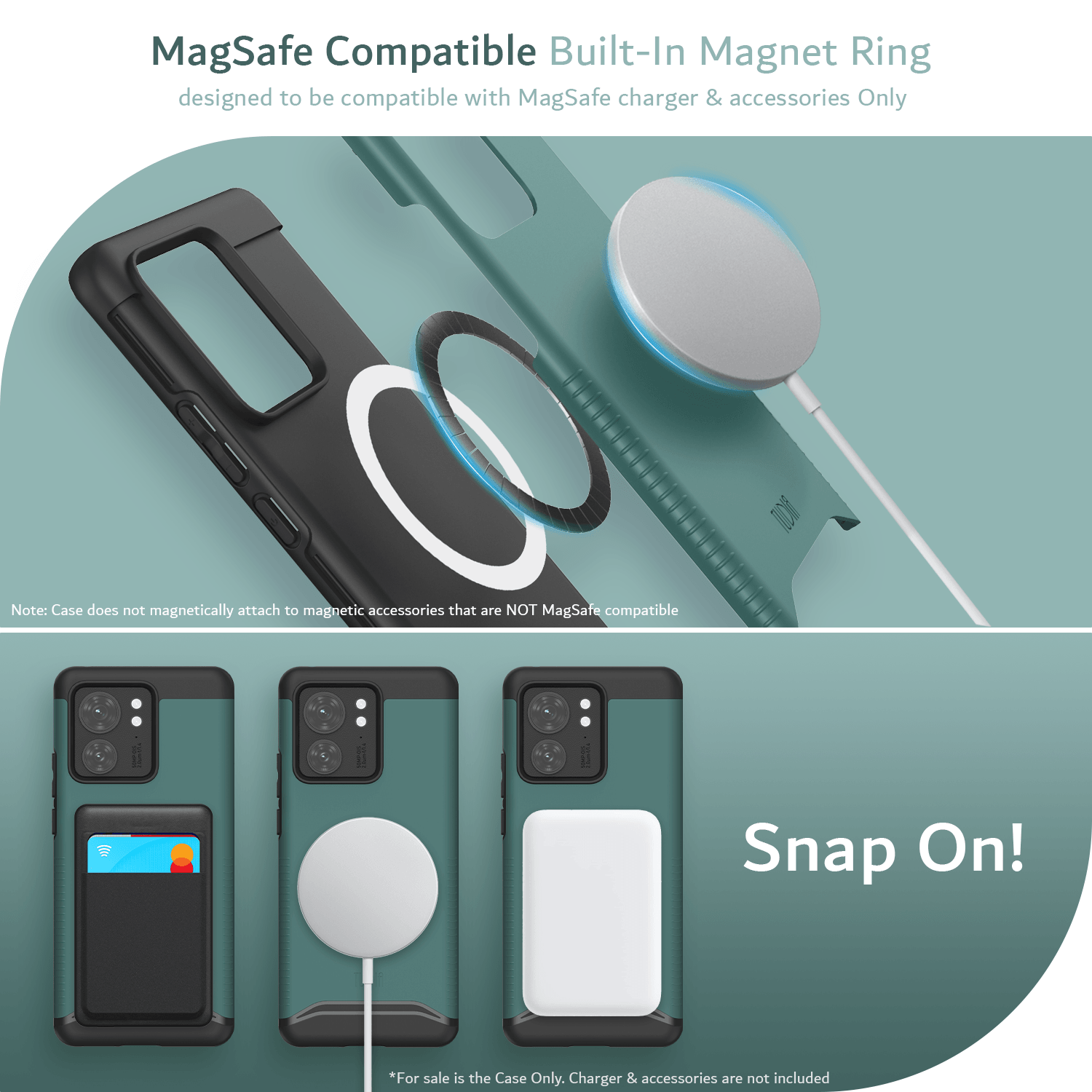 Motorola Edge (2023) / Motorola Edge 40 MagSafe Compatible Case MERGE with Built-In Magnet - TUDIA Products