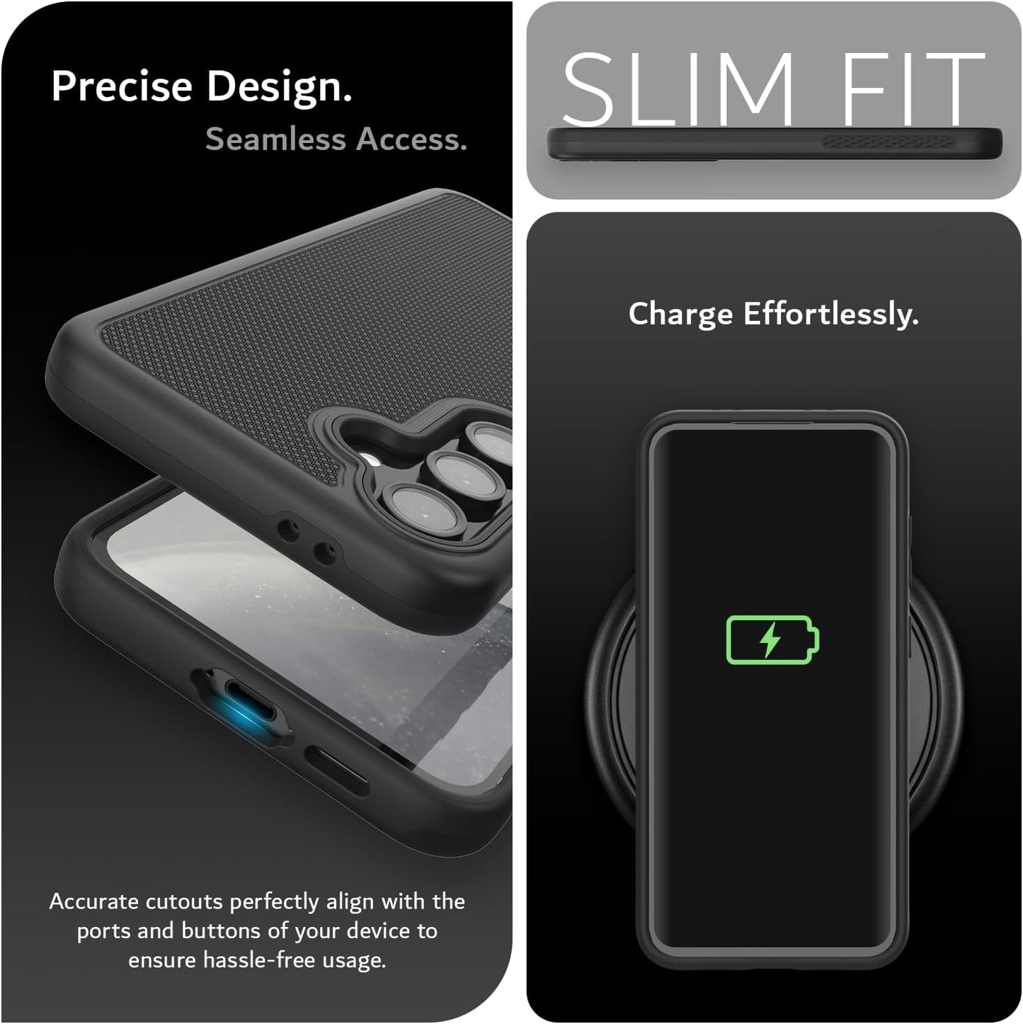Samsung Galaxy S24 FE Case MergeGrip Military Grade Dual Layer Protection Heavy Duty DualShield - TUDIA Products