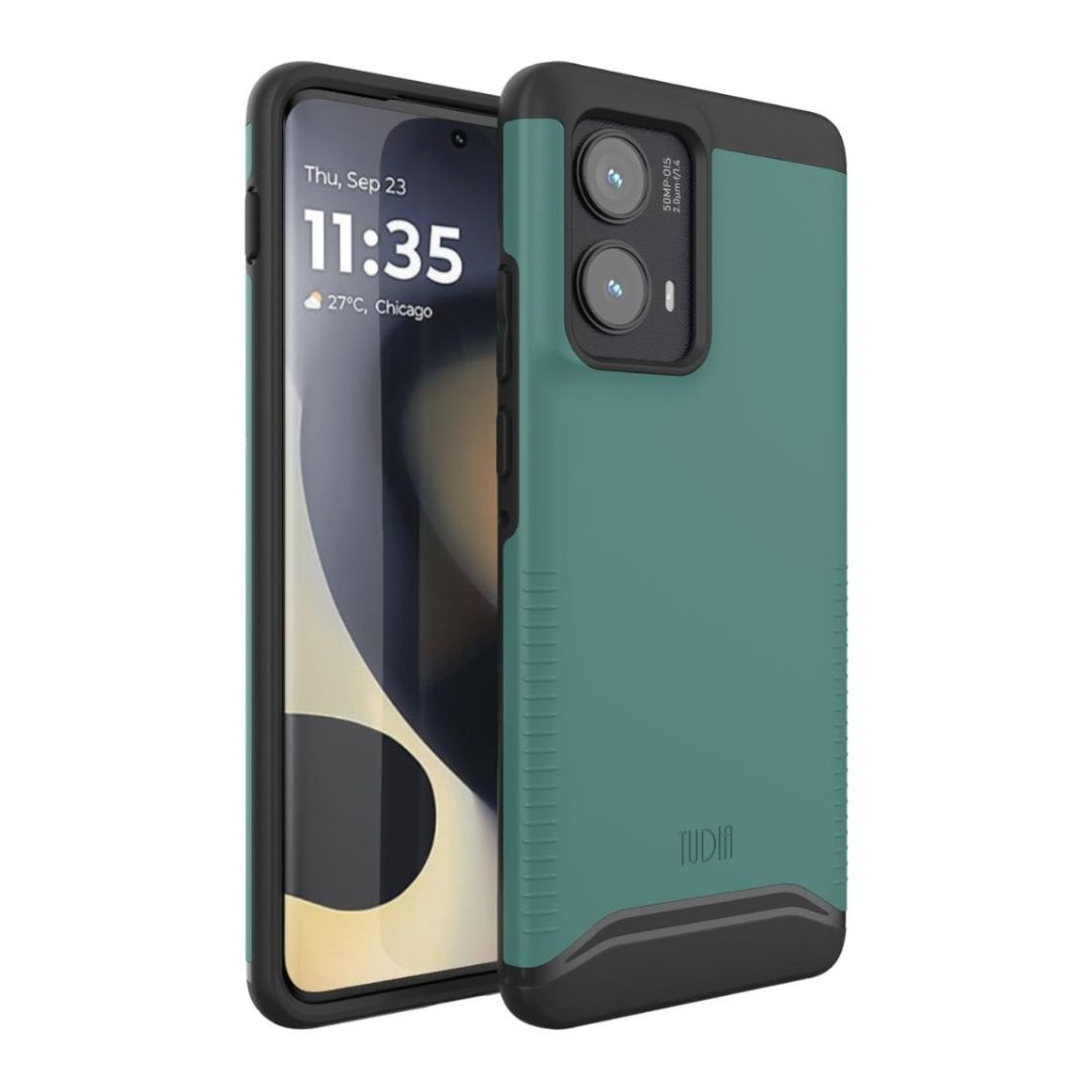 Motorola Edge 2024 MERGE MagSafe Dual Layer Rugged and Durable Protection - Heavy Duty Case - TUDIA Products - Hunter Green
