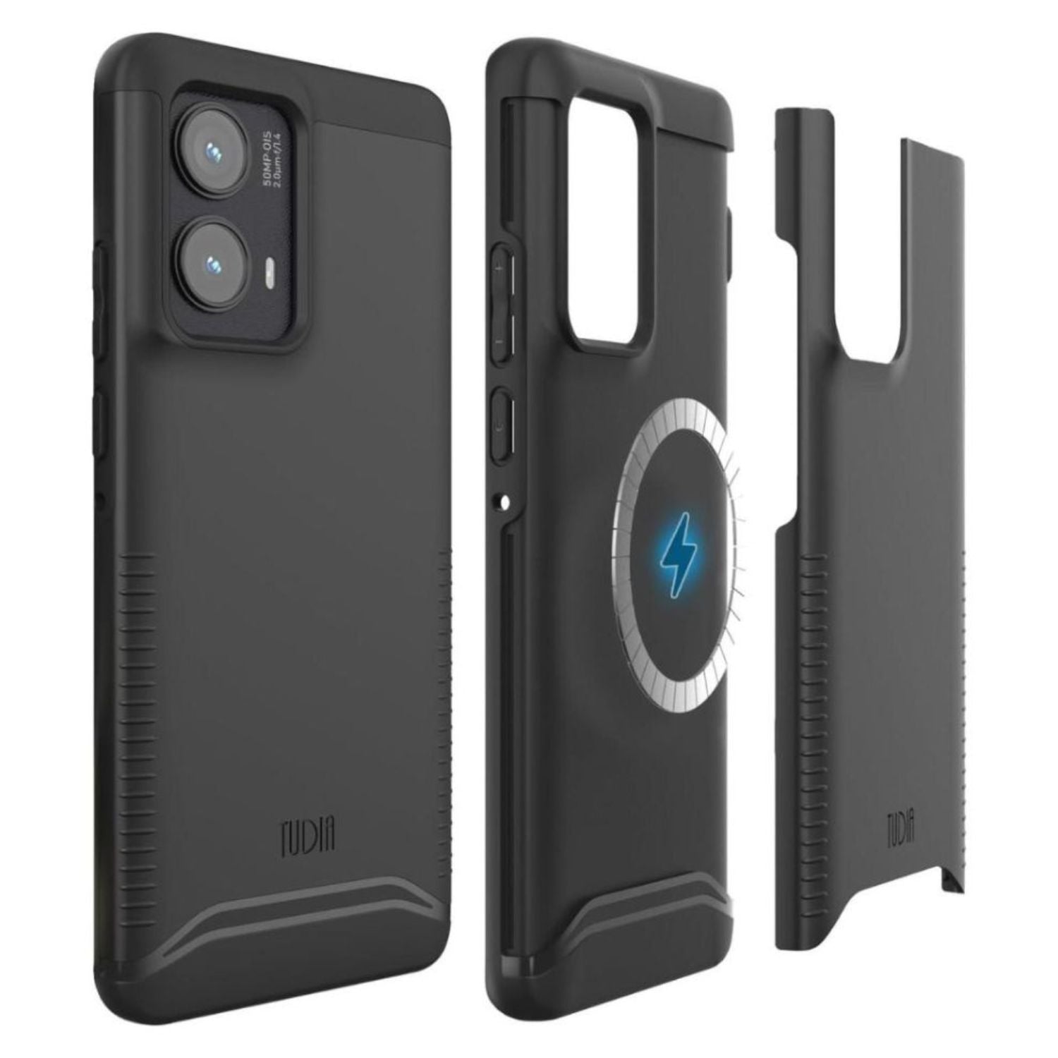 MERGE Heavy Duty Dual Layer Case for Motorola Edge 2024 - MagSafe Compatible for Secure Protection - Black