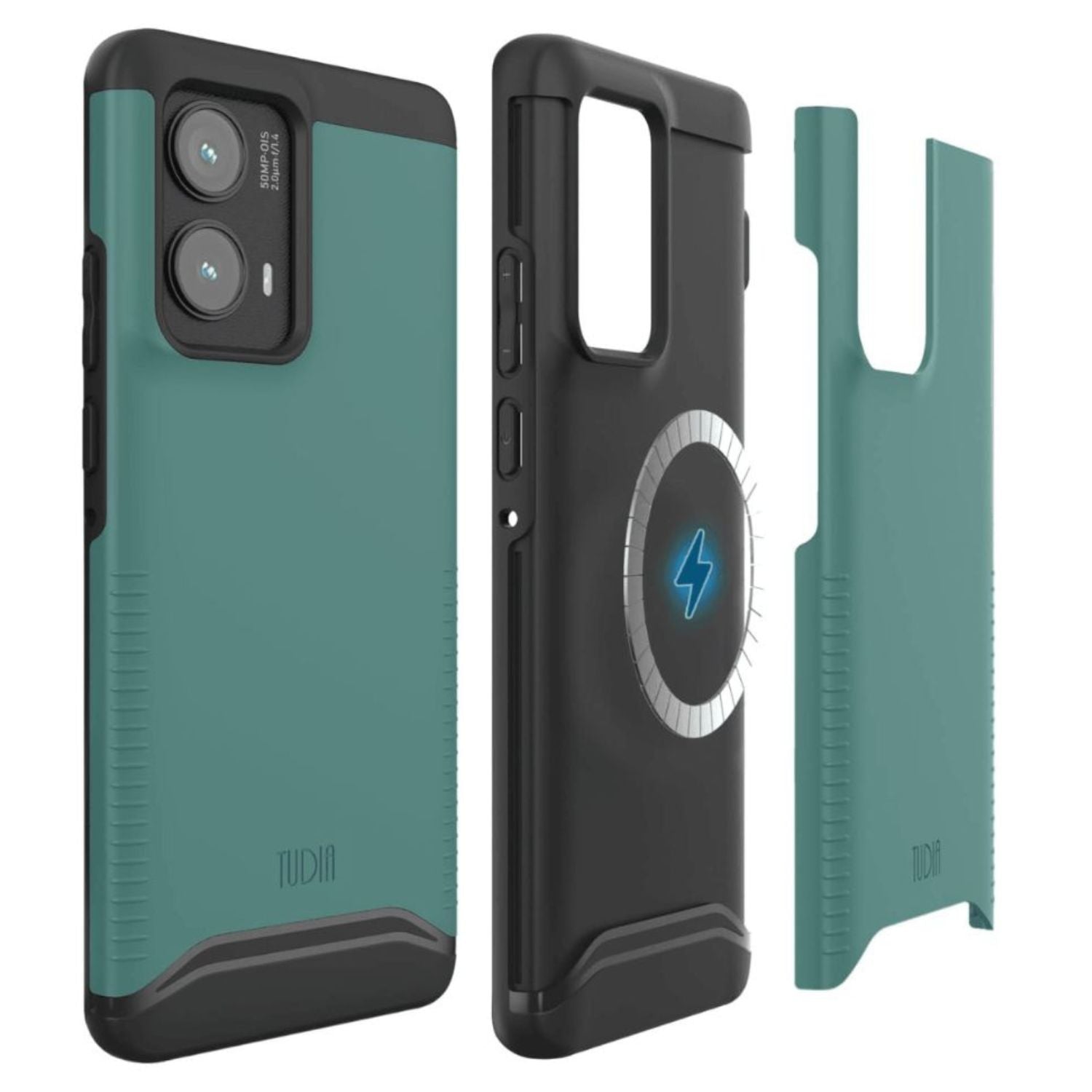 MERGE Heavy Duty Dual Layer Case for Motorola Edge 2024 - MagSafe Compatible for Secure Protection - Green Pine