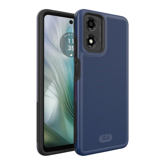 Motorola Moto E14, G04, G24, G04s 5G - MergeGrip Military Grade Dual Layer Rugged and Secure Protection - Heavy Duty Case - TUDIA Products - Indigo Blue