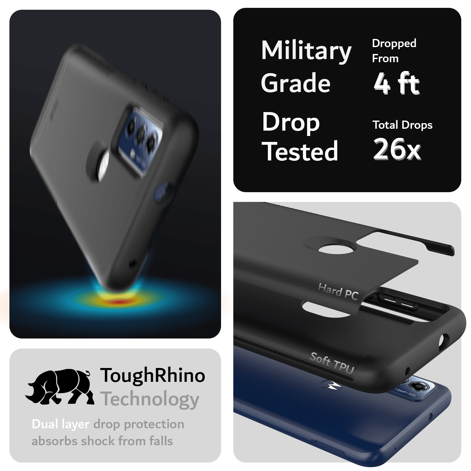 Motorola Moto G Play 2023 Case MERGE Heavy Duty DualShield - TUDIA Products