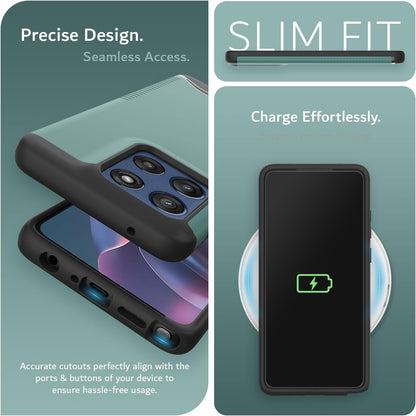 Hunter Green TUDIA MergeGrip Case for Motorola Moto G Stylus 5G (2025) – Military Grade Protection, Raised Edges, Enhanced Grip

