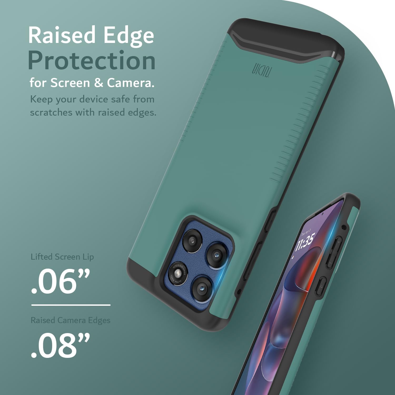 Hunter Green TUDIA MergeGrip Case for Motorola Moto G Stylus 5G (2025) – Military Grade Protection, Raised Edges, Enhanced Grip