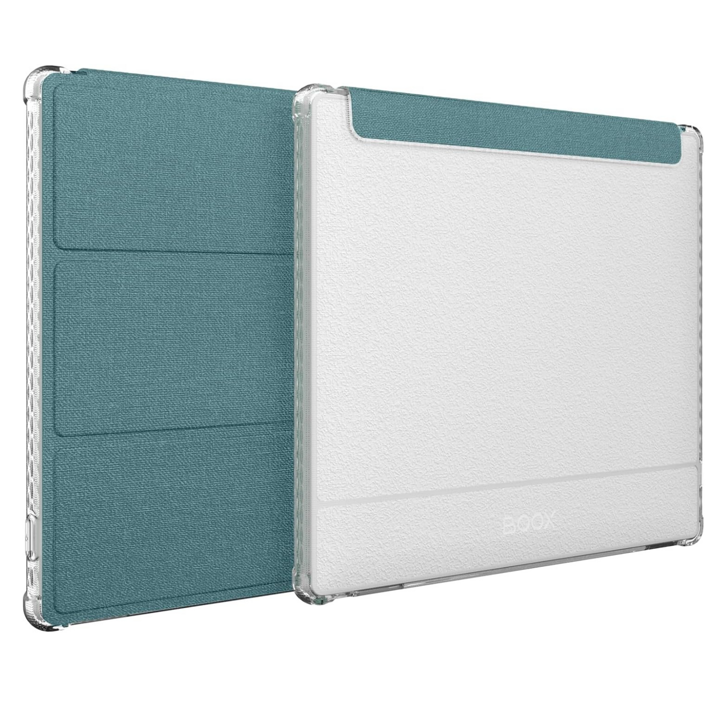 Onyx Boox Go Color 7" (2024) SKN Case - Shockproof Leather Trifold with Durable TPU for Enhanced Protection - Clear Gray - TUDIA Products