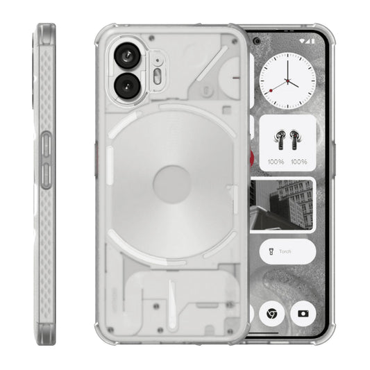 TUDIA SKN translucent frosted clear case for Nothing Phone (2), slim TPU protective cover