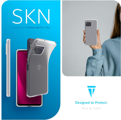 TUDIA SKN Series slim TPU case for T-Mobile REVVL 7 Pro 5G, lightweight shockproof protection with precise fit and soft-touch finish