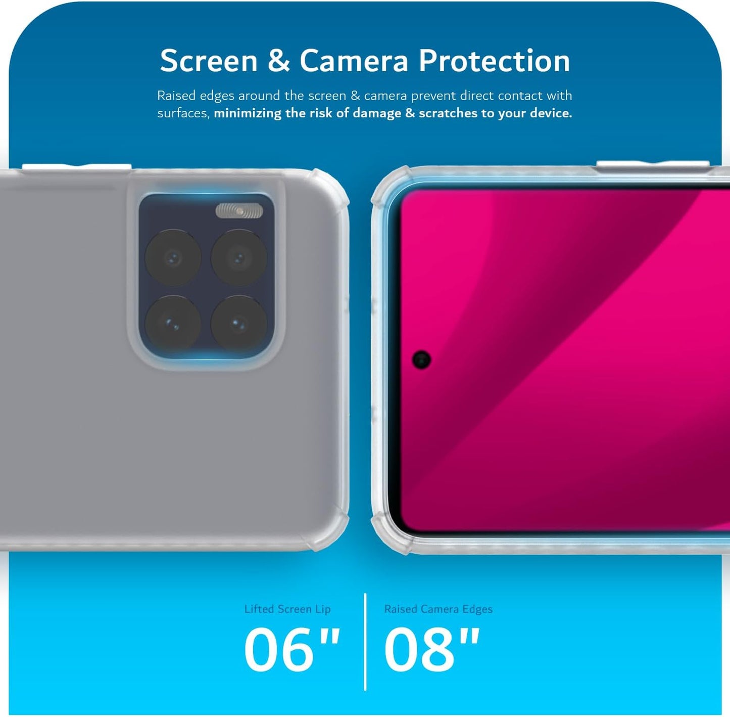 TUDIA SKN Series slim TPU case for T-Mobile REVVL 7 Pro 5G, lightweight shockproof protection with precise fit and soft-touch finish