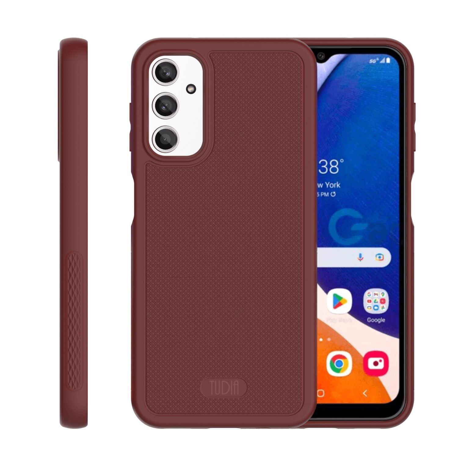 TUDIA LINNGrip Ultra Slim Burgundy Case for Samsung Galaxy A14 5G with Non-Slip Grip and Shockproof Protection