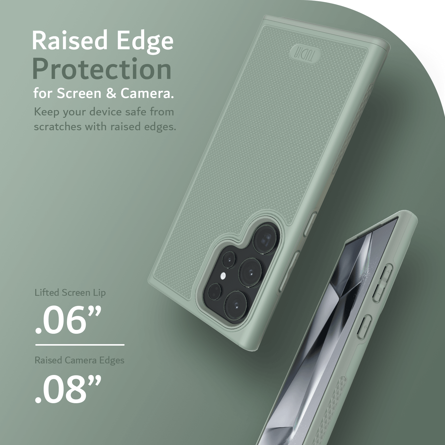 TUDIA MergeGrip Green Lily Case for Samsung Galaxy S24 Ultra – MagSafe Compatible Protective Phone Cover with Built-in Magnet and Raised Edge Protection