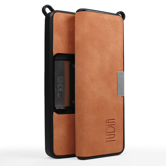 Slim-Fit Heavy Duty Leather Case for AliveCor Kardia Mobile 6L Heart Monitor - TUDIA Products