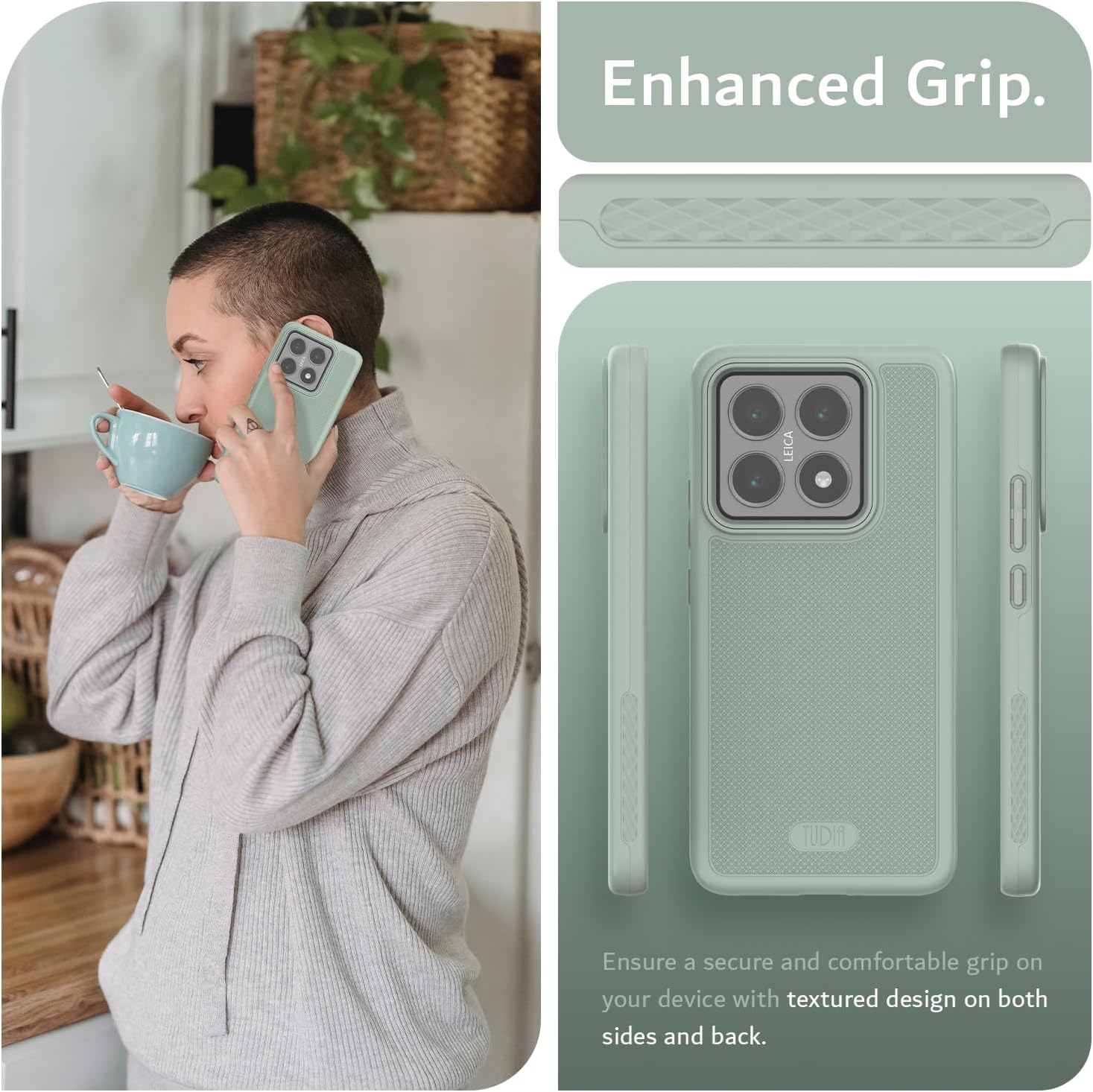 Xiaomi 14T 5G (2024) MergeGrip Military Grade Dual Layer Protection - Heavy Duty Case - TUDIA Products 