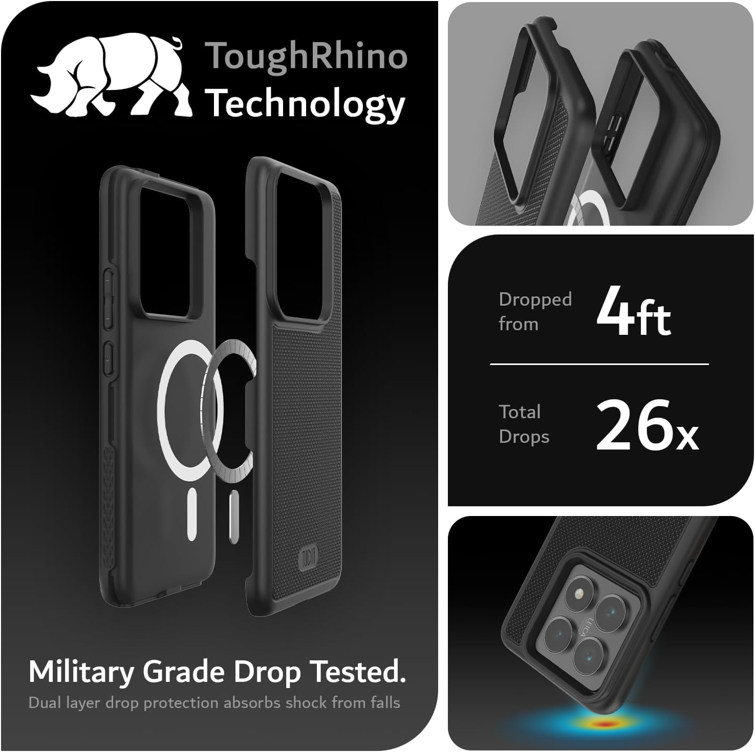 Xiaomi 14T Pro 5G (2024) MergeGrip, MagSafe Dual Layer Protection - Heavy Duty Case - TUDIA Products